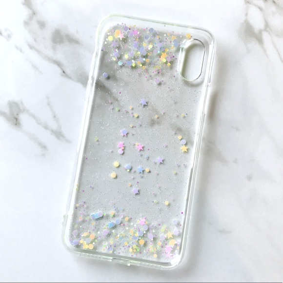 LAST 1! NEW iPhone X/XS SOFT Clear Glitter Case - Picture 4 of 4